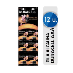 Pila Alcalina Duracell AAA blister x 12 unidades código 20041333432483