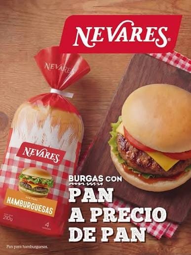 PAN PARA HAMBURGUESAS NEVARES 4U 210G - Imagen 2